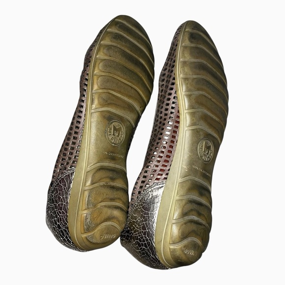 Mephisto Air-Relax Perforated Leather Flats Bronze Metallic Comfort Shoes 7 - Picture 7 of 7